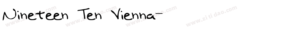 Nineteen Ten Vienna字体转换